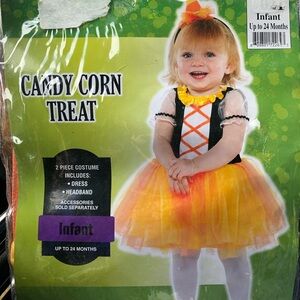 NEW Candy Corn Treat infant Halloween costume.  Fits infants up to 24 months.